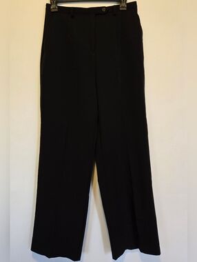 Sag Harbor Petite Black Straight-Leg Trousers